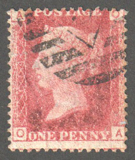 Great Britain Scott 33 Used Plate 114 - OA - Click Image to Close